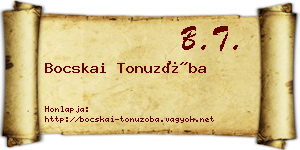 Bocskai Tonuzóba névjegykártya